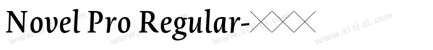 Novel Pro Regular字体转换